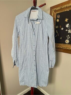 Orvis Plaid Shirt Dress  UPF30 Size XS Women's Long Sleeve Coverup Outdoor